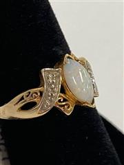 10K YELLOW GOLD OPAL RING 2G SIZE 7 (1) MARQUISE CUT OPAL 10.7MM X 4.7MM